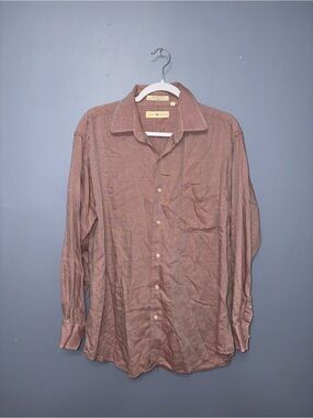 Joseph Abboud | Burgundy Printed Button Down Longsleeve